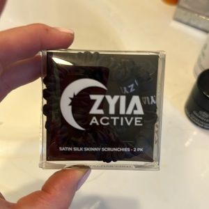 Zyia satin black scrunchies